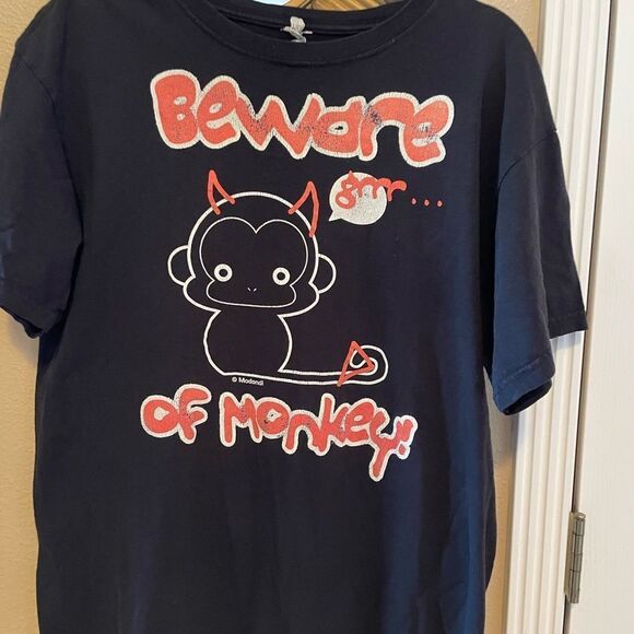 Beware Of Monkey Modondi Novelty Shirt Devil Monkey L - Picture 4 of 13